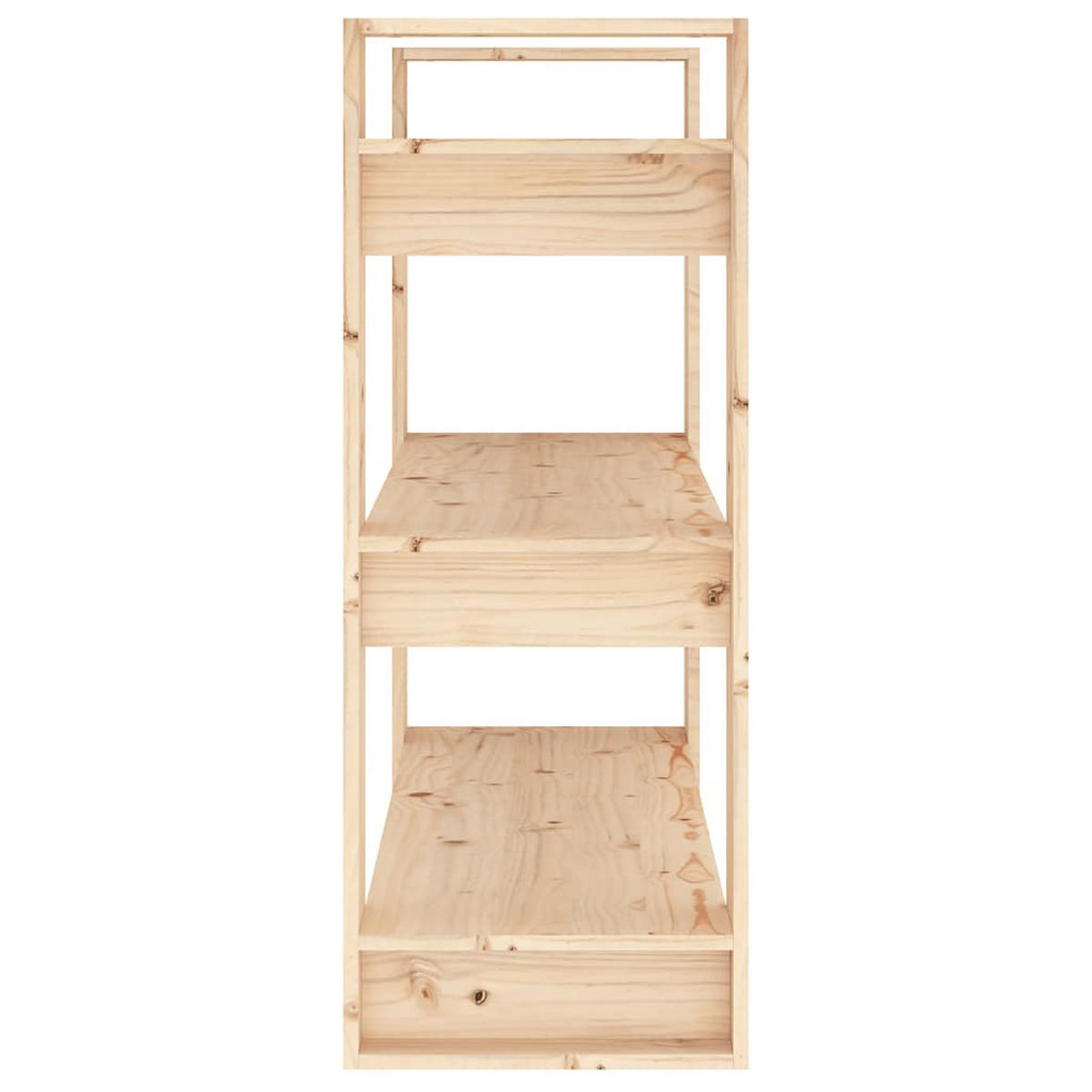 BÜCHERREGAL/RAUMTEILER 80/35/91 Cm Massivholz Kiefer - Braun, Holz (80/91/35cm) - vidaXL