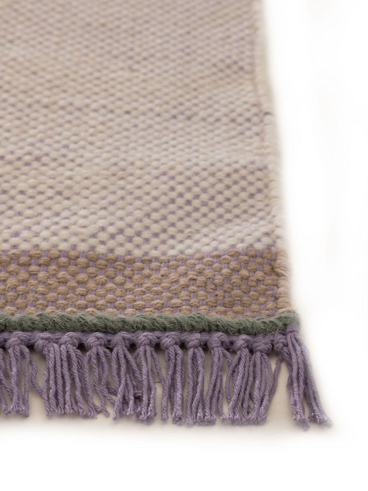 TEPPICH Wollteppich Karla Lila - Lila, Textil (200/1cm) - KUNSTLOFT