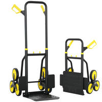 TREPPENSACKKARREN DE-18162 120 kg, 6-Rollen, klappbar Gelb - Gelb, Metall (44/67/106.5cm) - ComfortXL