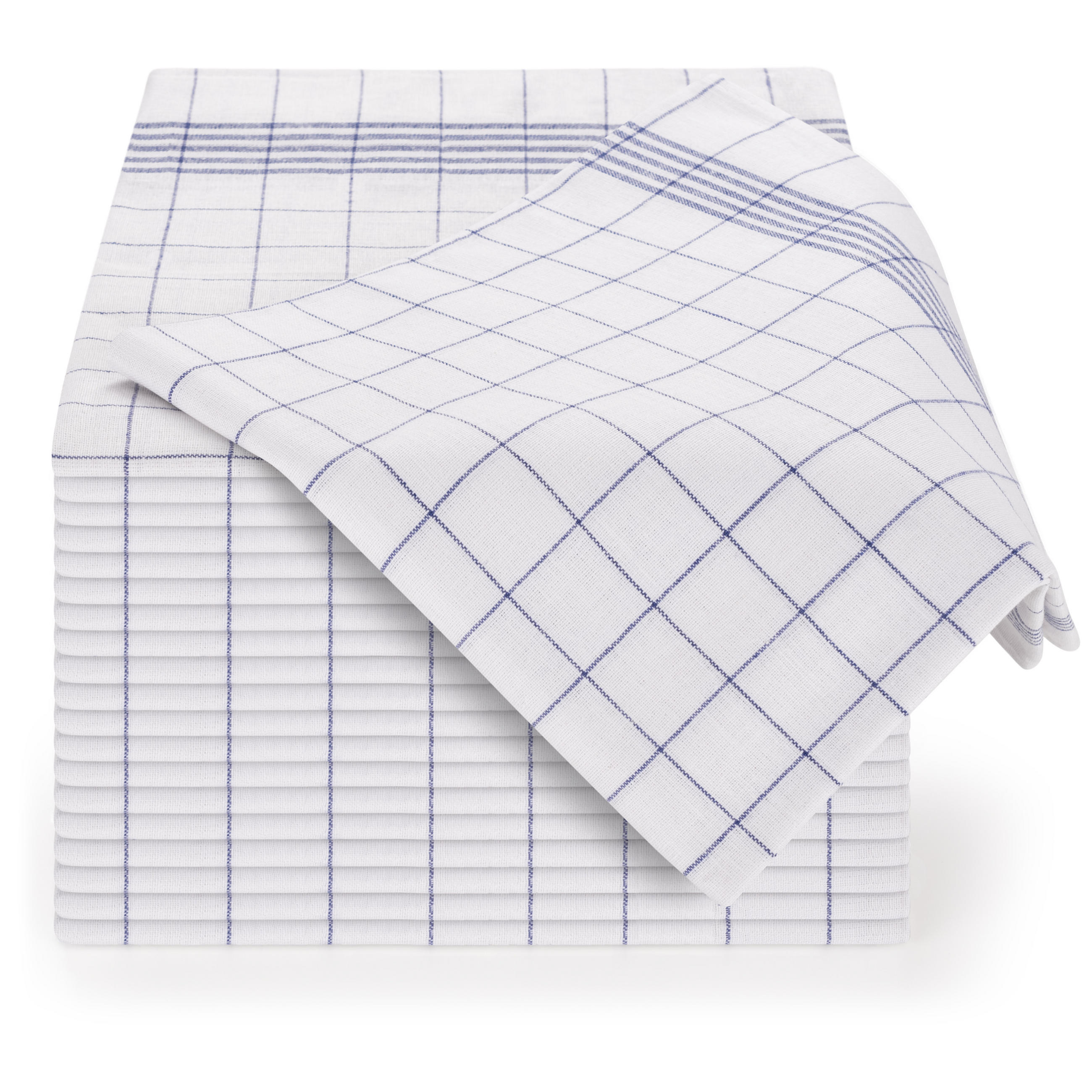 GESCHIRRTÜCHER 10er Set, 50/70 cm, 100% Baumwolle, kariert - Blau, Naturmaterialien (50/70cm) - Blumtal