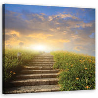 WANDBILD landschaften gelb - Gelb, Textil (40/40cm) - Feeby