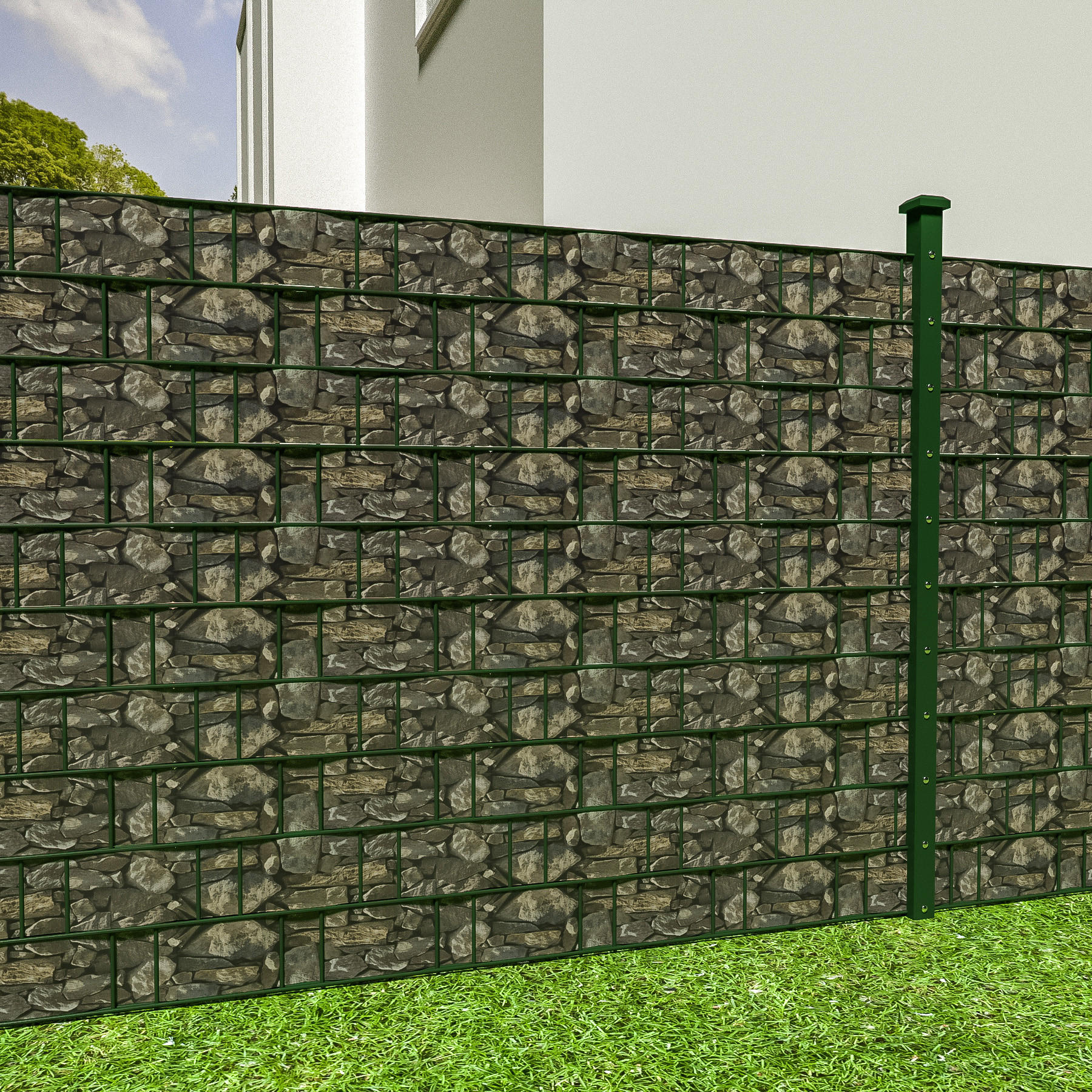 Thumbnail - tectake Sichtschutzstreifen, Pinien, Kunststoff, 3500x19 cm, Sonnen- & Sichtschutz, Sichtschutz Garten, Sichtschutzzäune