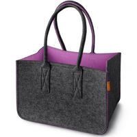 EINKAUFSKORB aus Filz - Dunkelgrau, Textil (40/27/40cm) - Miqio Design