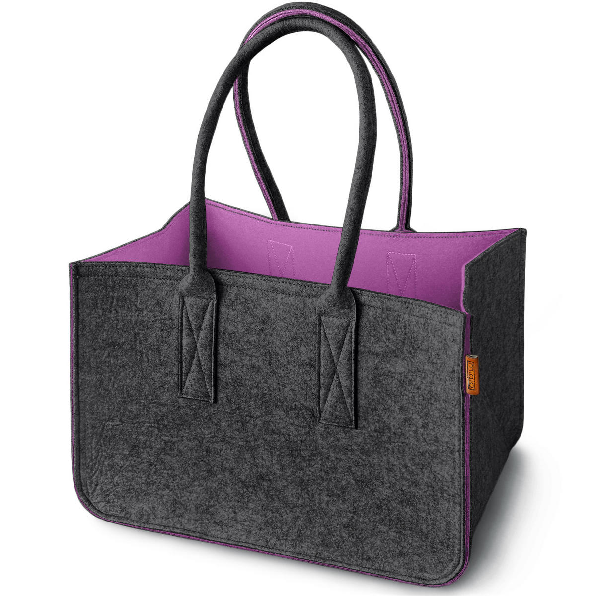 EINKAUFSKORB aus Filz - Dunkelgrau, Textil (40/27/40cm) - Miqio Design