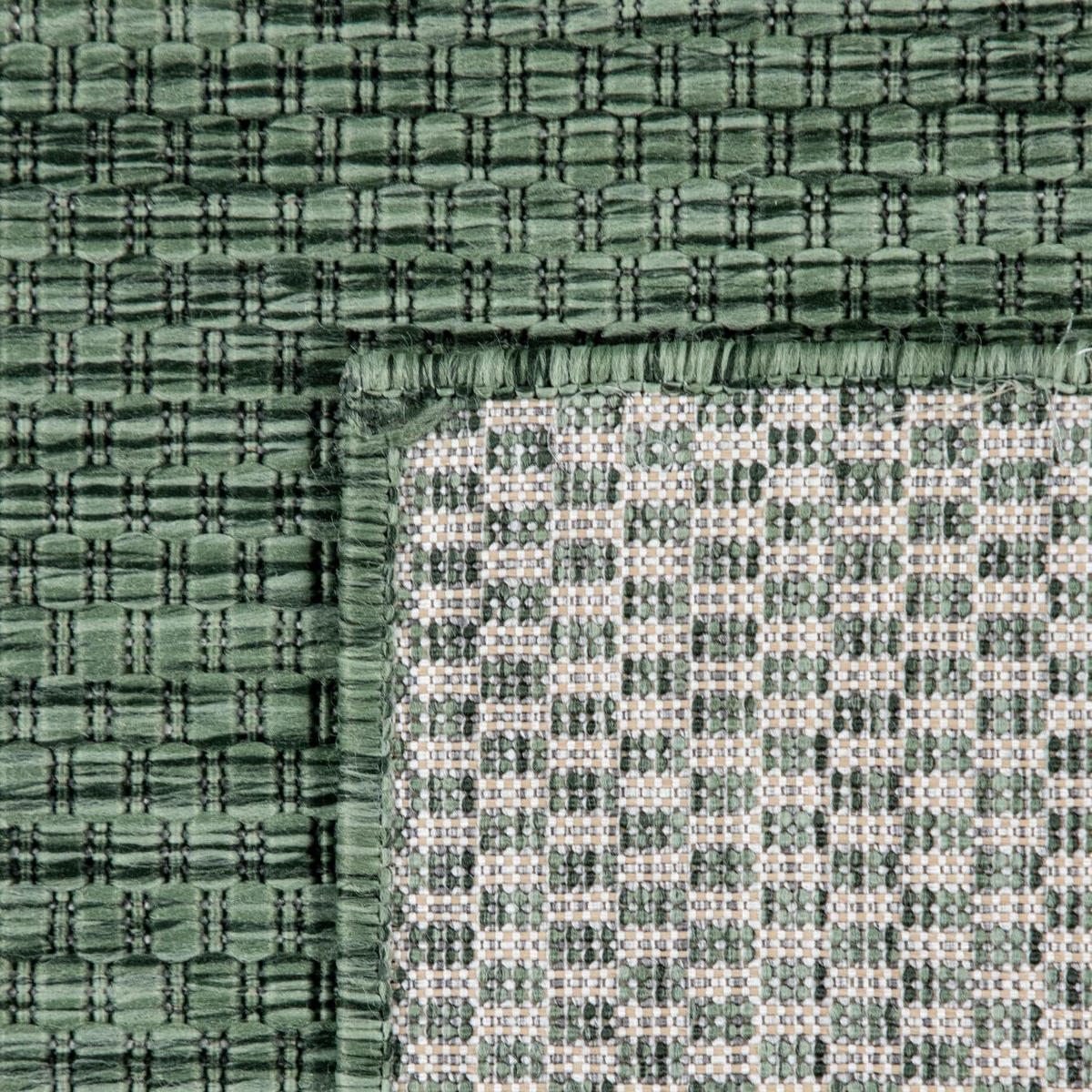 OUTDOORTEPPICH 80/80 VENEDIG 165 - Grün, Kunststoff (80/80cm) - Paco Home