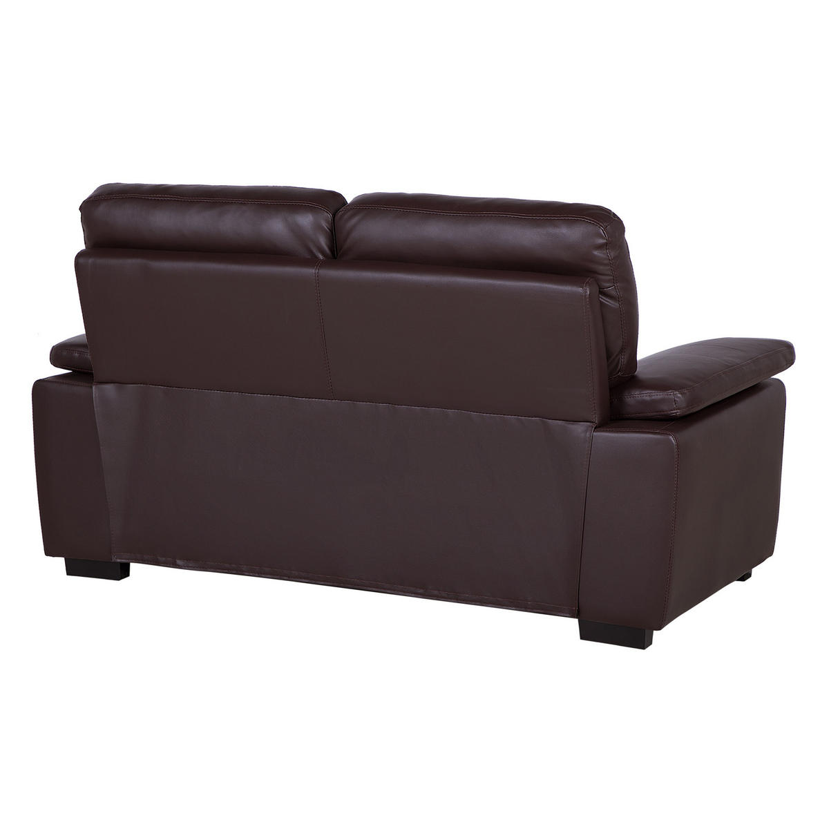 5-SITZER SOFA SET Kunstleder Dunkelbraun Vogar - Dunkelbraun, Kunststoff (195/90/74cm) - Beliani