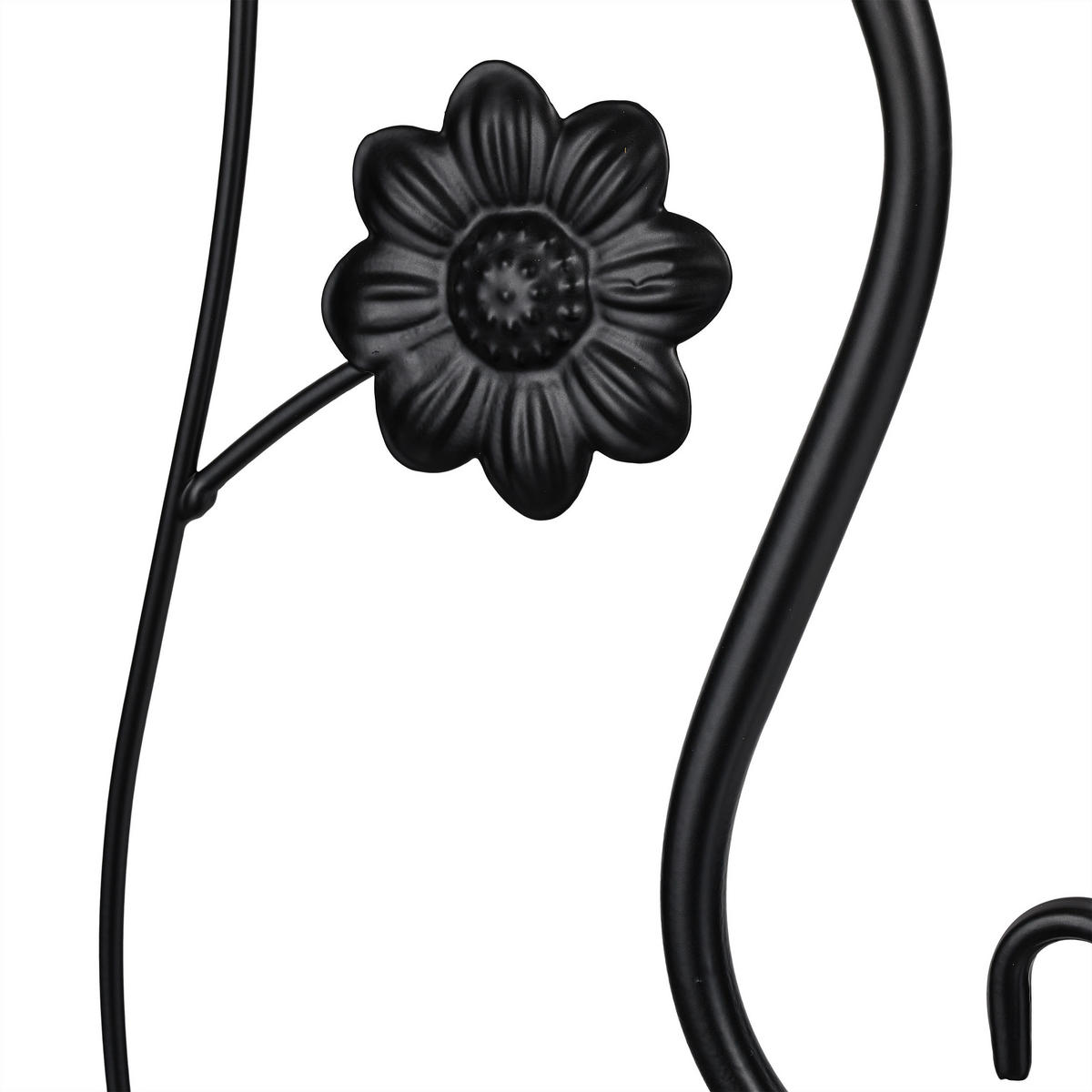 BLUMENREGAL - Schwarz, Metall (31/82.5/31cm) - Relaxdays