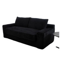 SCHLAFSOFA DE-35272 2-in-1 mit Memory-Schaum Schwarz - Schwarz, Textil (62/85/180cm) - ComfortXL