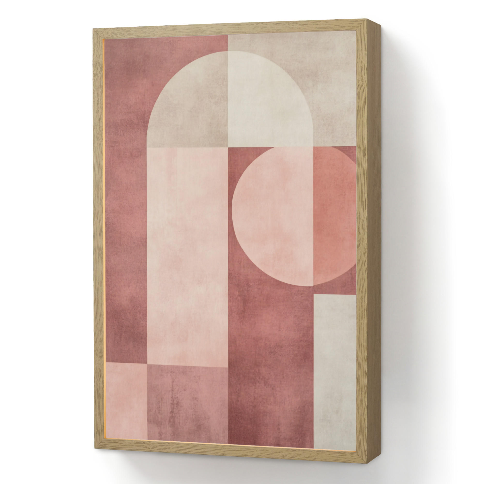 OnlyWow NÁSTĚNNÁ LAMPA S AKUMULÁTOREM Postavy - Abstraktní - Růžová 40x60 cm