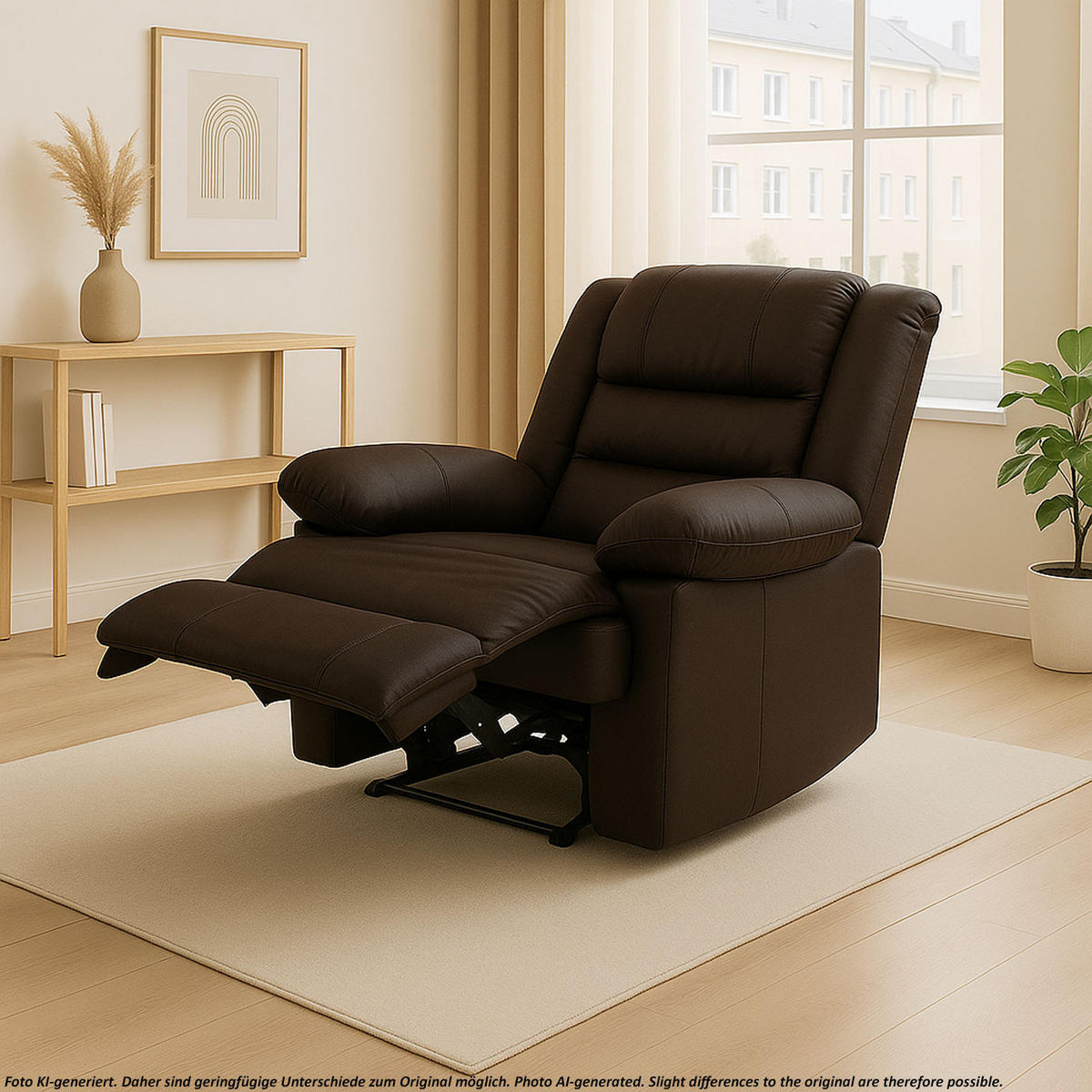 RELAXSESSEL Braun - Braun, Leder (87/101/150cm) - MCW