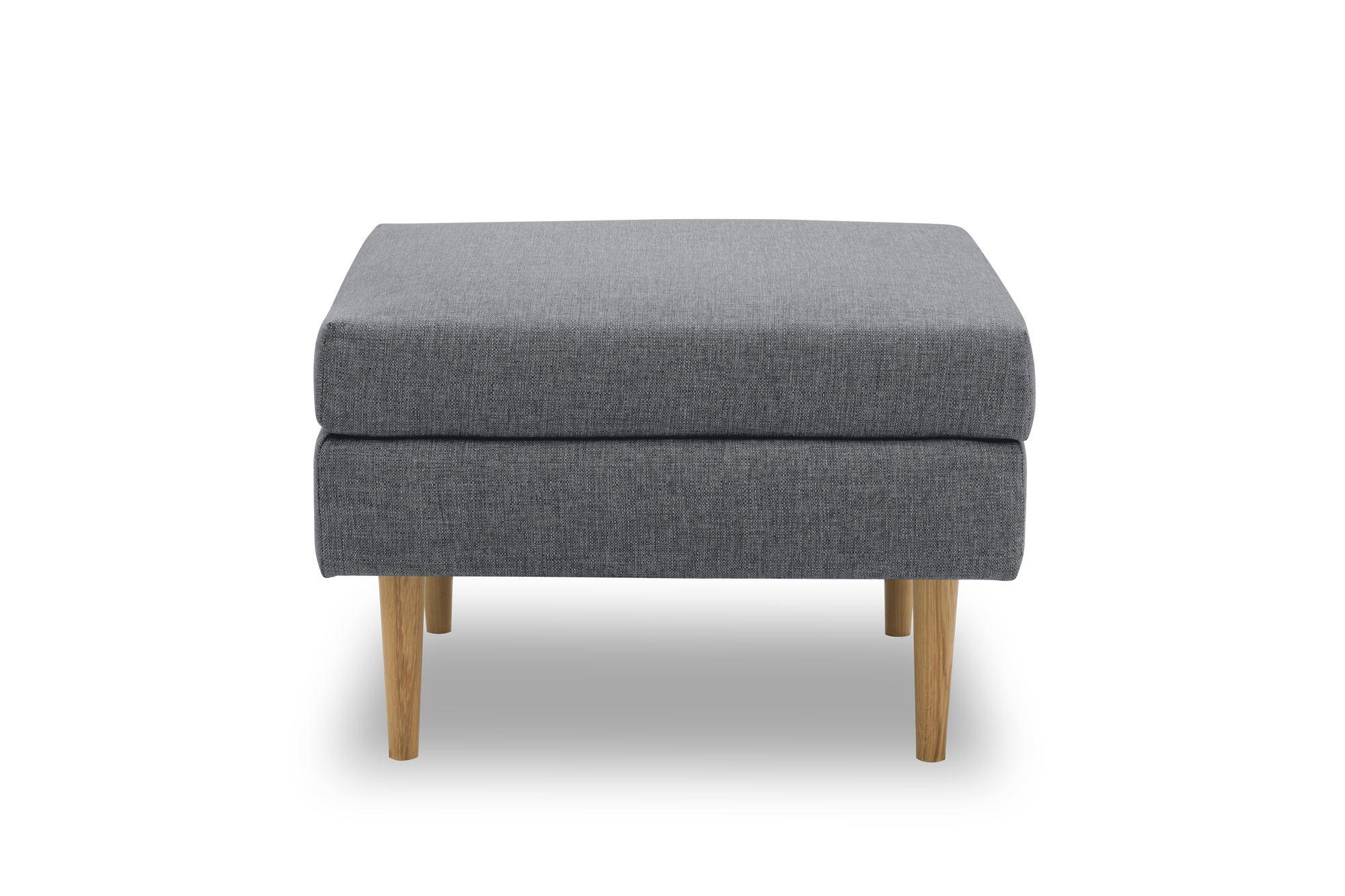 GARTENLOUNGE-HOCKER Braelyn 70x46x60 mit Outdoorbezug in anthrazit - Anthrazit, Kunststoff (70/46/60cm) - 58aufmkessel