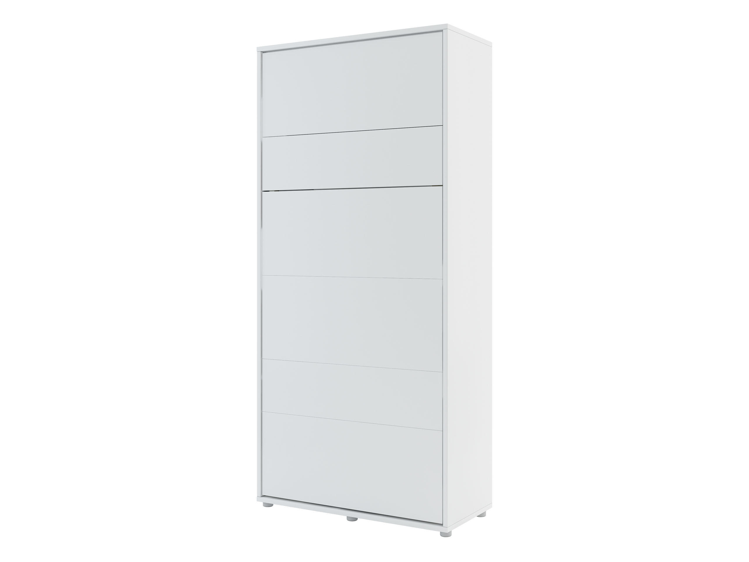 SCHRANKBETT Bed-Concept BC-03 90x200 mit zwei LED-Lampe und LED Beleuchtung - Weiß/Grau, Holz/Holzwerkstoff (90/200cm) - MIRJAN24