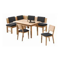 ECKBANKGRUPPE Modern Dyan 2 für 7 Personen Massivholz Wildeiche/Grau - Wildeiche/Grau, Holz (167/85/192cm) - 58aufmkessel