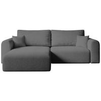 ECKSOFA Kornel mit Schlaffunktion Dunkelgrau Boucle - Dunkelgrau, Textil (248/165cm) - Bromarkt