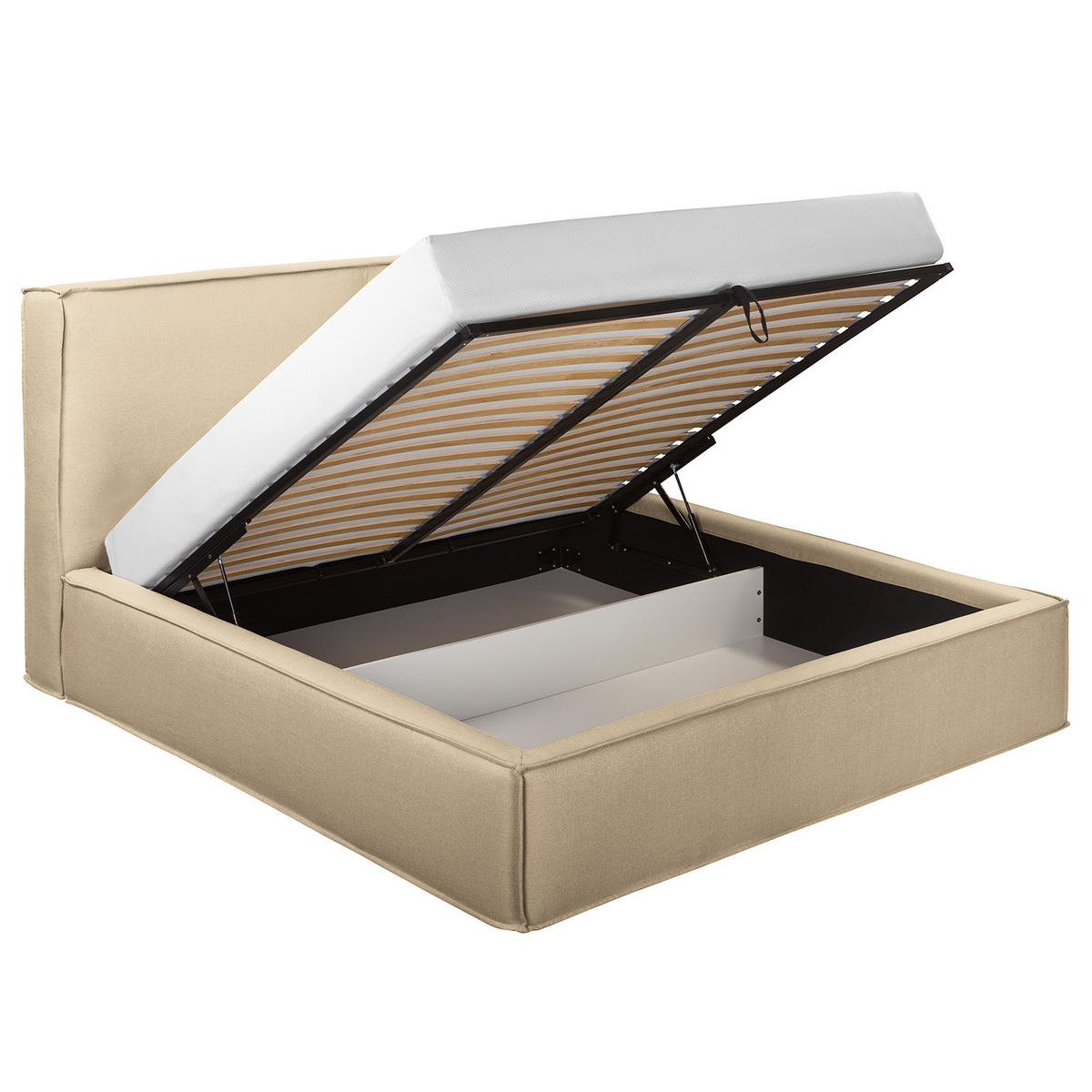 POLSTERBETT - Beige, Textil (180/200cm) - home24