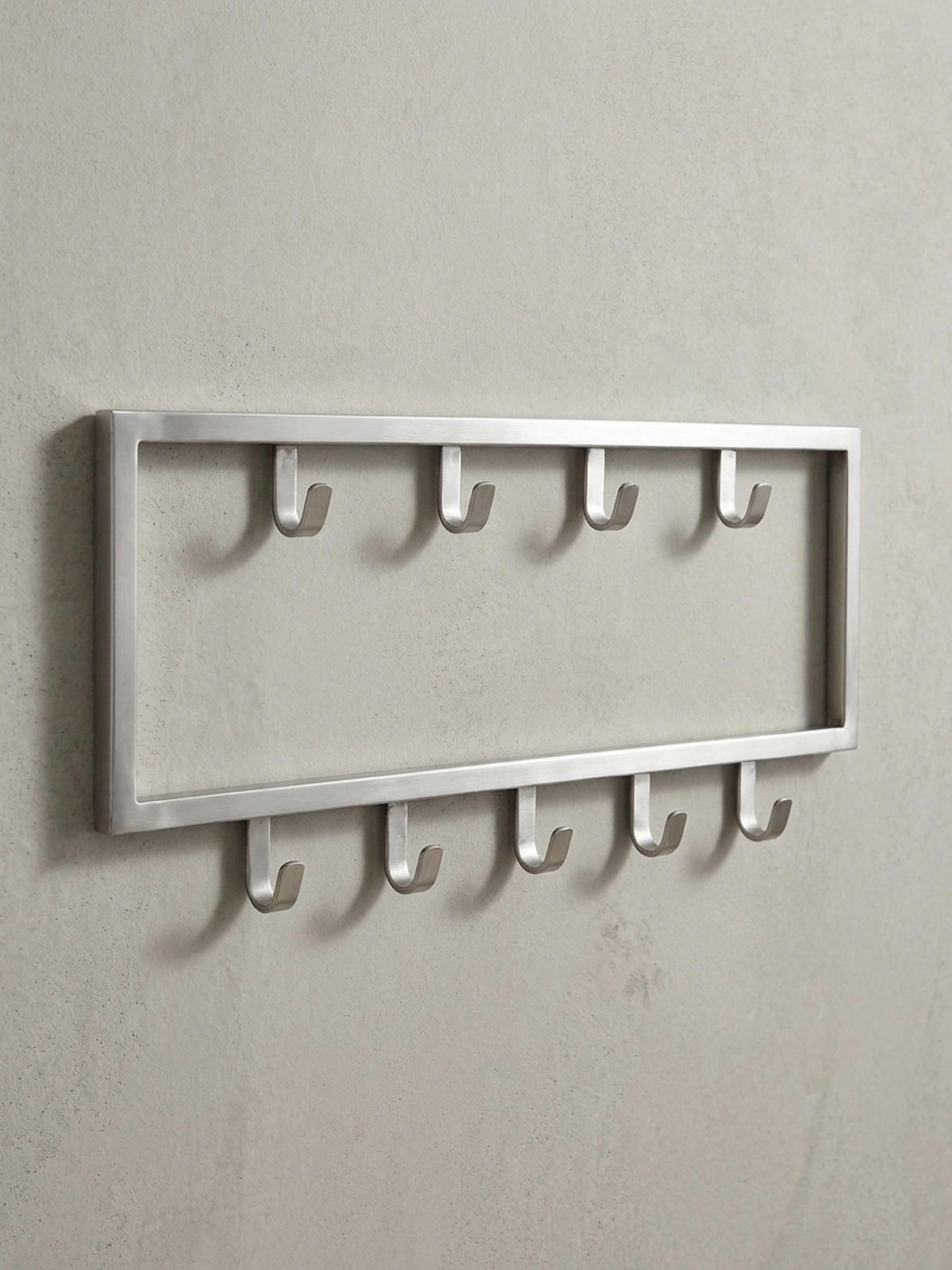 WANDGARDEROBE Metall Silber Modern poliert - Silberfarben, Metall (50/20/4cm) - KADIMA DESIGN