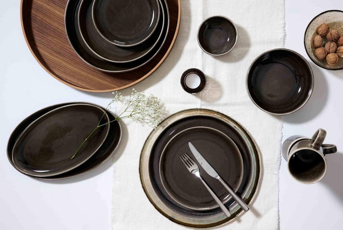 SERVIERPLATTENSET Eda braun 2er Set - Braun, Keramik (1/1/1cm) - Ritzenhoff Breker