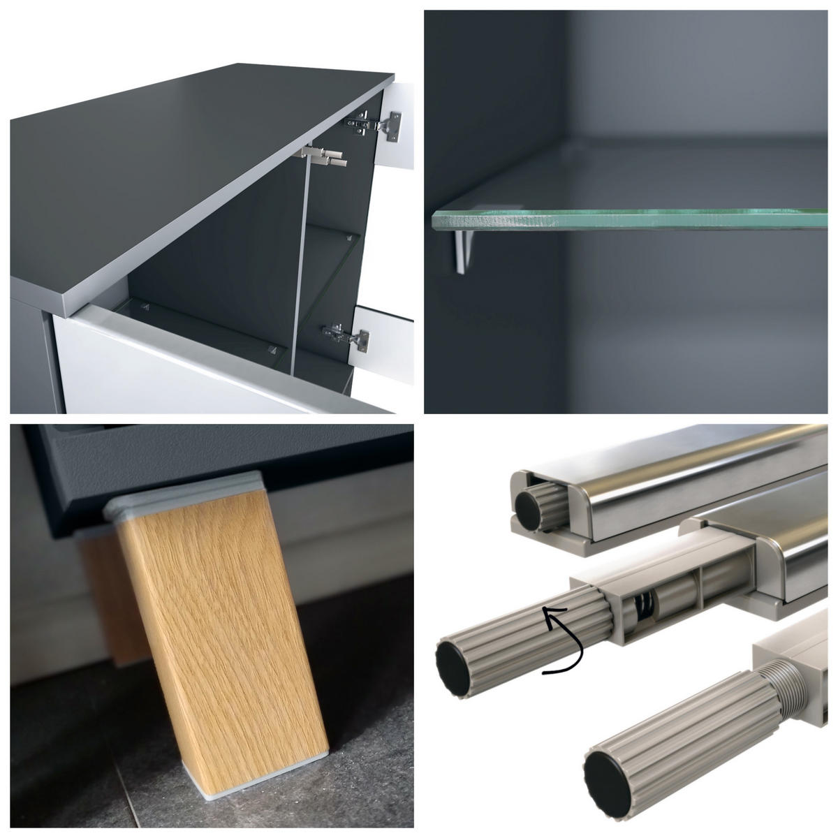 KOMMODE Bari Eiche Natur - Eichefarben, Holzwerkstoff (92.5/84.5/35cm) - Vladon