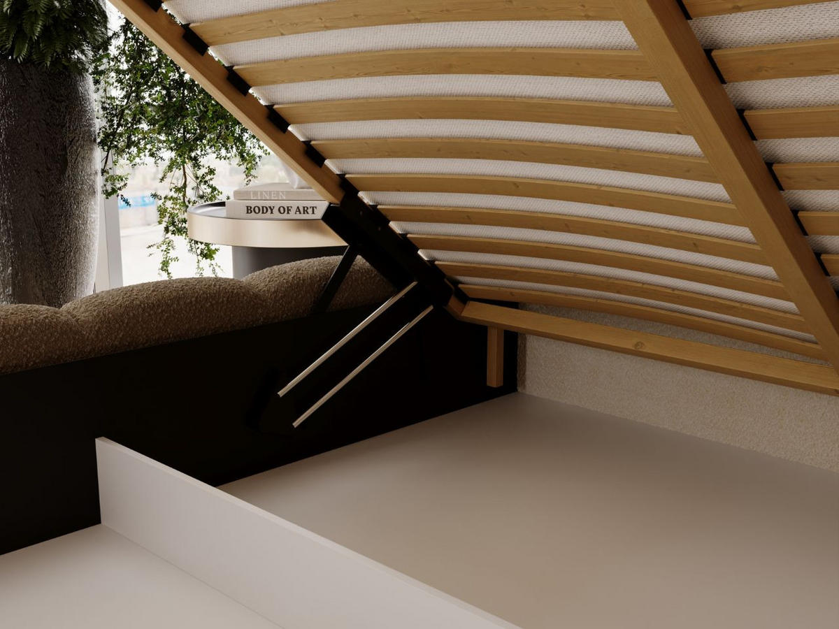 POLSTERBETT Imperial 120x200 Bouclé-Stoff Braun - Braun, Textil (120/200cm) - Graingold