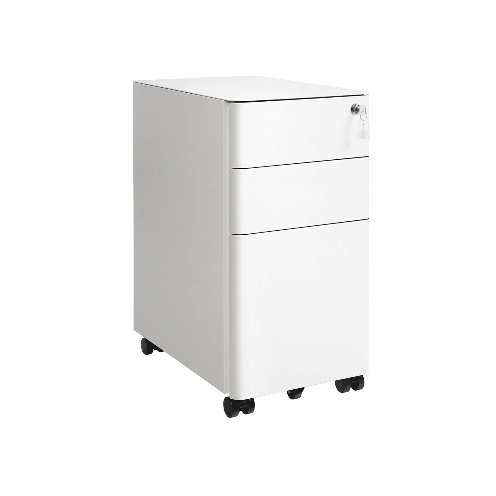 ROLLCONTAINER - Weiß, Metall (46/60/30cm) - Hansiro