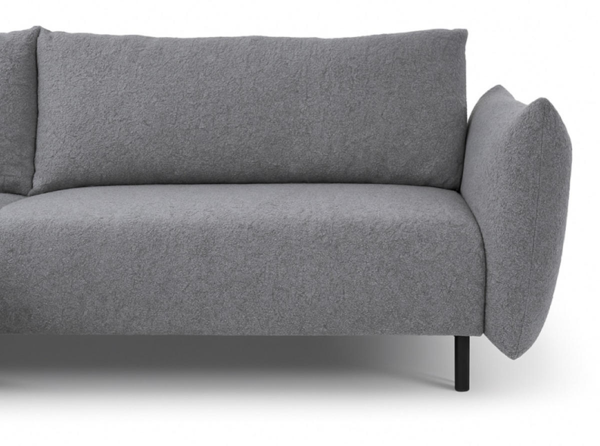 ECKSOFA Grau DELI Mit Schlaffunktion Links Beine - Grau, Textil (257/171cm) - Sepro Meble