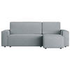 ECKSOFA Copertino Hellgrau beidseitig montierbar - Hellgrau/Schwarz, Kunststoff/Textil (244/145cm) - Selsey