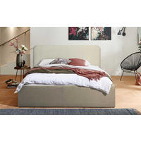 POLSTERBETT Mailand Beige 120 x 200 x 40 cm Stauraum ohne hydraulische Funktion Ohne Matratze und Lattenrost - Beige, Holz (120/200cm) - Halmon Schlafkomfort Betten 