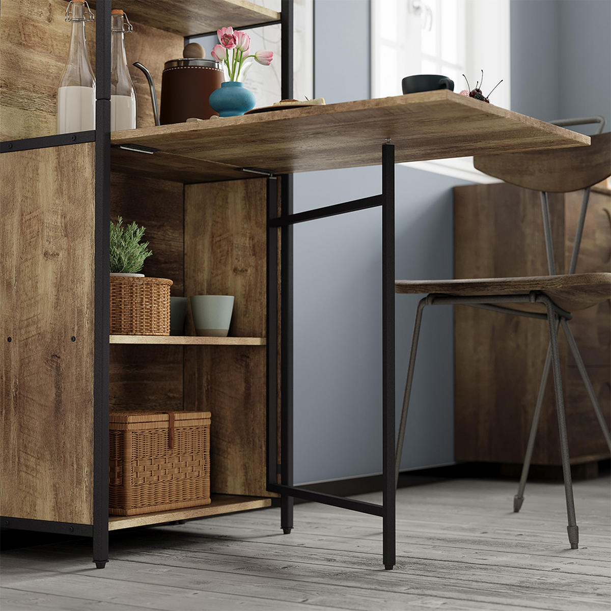 PSACÍ STŮL Savio Rustikální dub - divoký dub, kompozitní dřevo (30/57/120cm) - Vicco