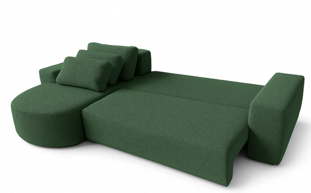 ECKSOFA Flaschengrün Vello Mit Schlaffunktion Links - Grün, Textil (270/165cm) - Sepro Meble