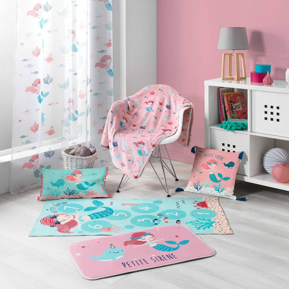 KINDERTEPPICH 45/75 cm Petite Sirena - Rosa, Textil (45/75cm) - Douceur d´intérieur