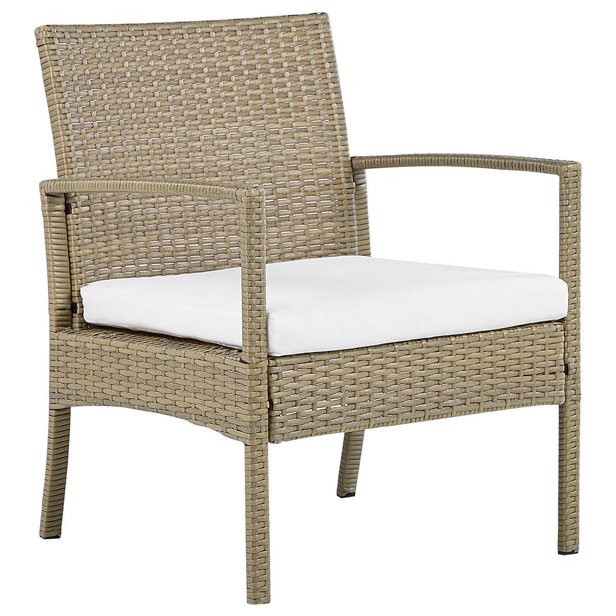 LOUNGE-SET 4-sitzer Rattan Beige Marsala - Beige, Kunststoff - Beliani