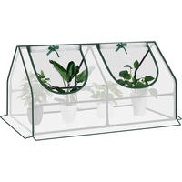 FOLIENGEWÄCHSHAUS Frühbeet, Gewächshaus Balkon, 120x60x60cm - Weiß, Kunststoff/Textil (120/60/60cm) - Woltu