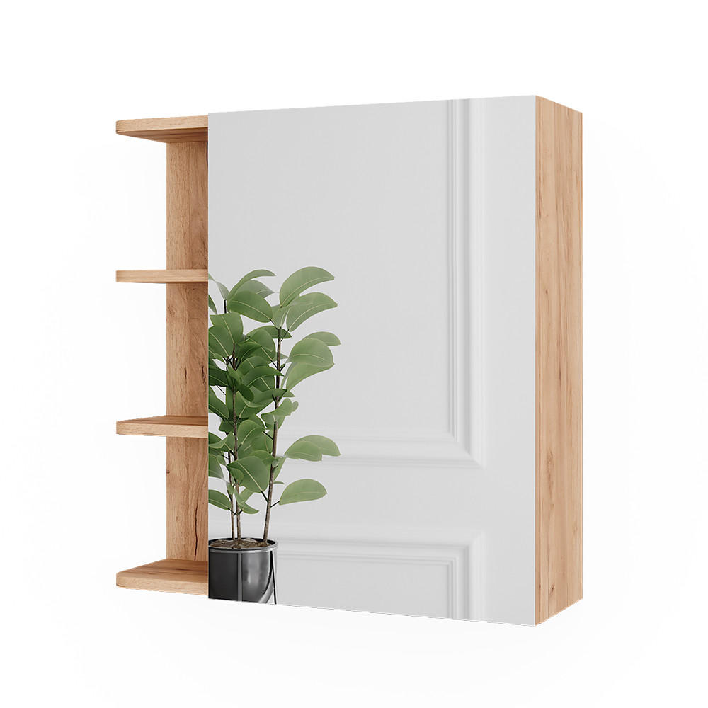 SPEGELSK&Aring;P Fynn Goldkraft ek 62x64 cm Ekf&auml;rgad 64/62/20.8 cm
