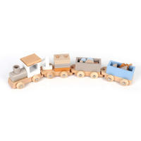 HOLZSPIELZEUG Eisenbahn - Multicolor, Holz (34.5/4.4cm)