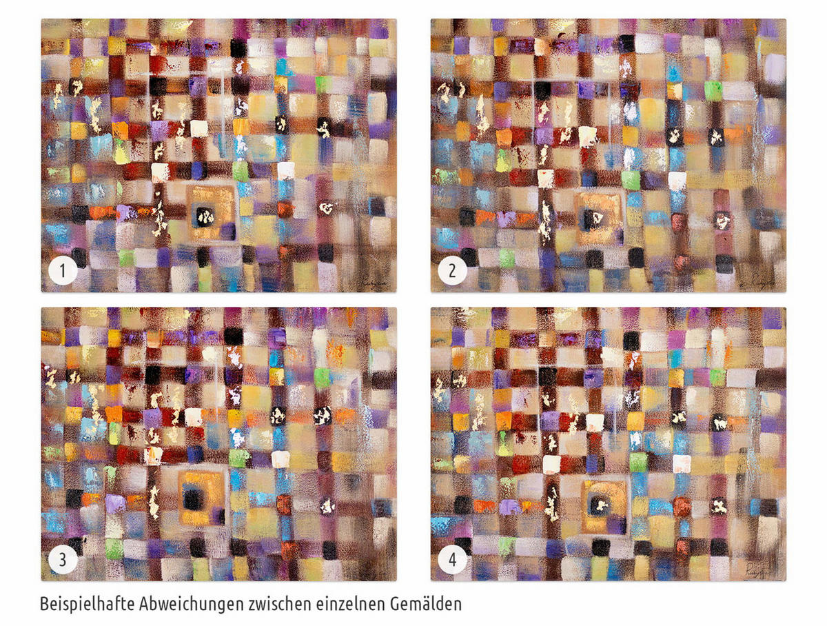 ACRYLBILD HANDGEMALT 100/75 cm - Multicolor, Holz/Textil (2.5/75cm) - KUNSTLOFT