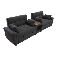 SEDACÍ SOUPRAVA, rozkládací, šenil, šedá, 284 cm - tmavě šedá, textil (284/89/138cm) - FLIEKS