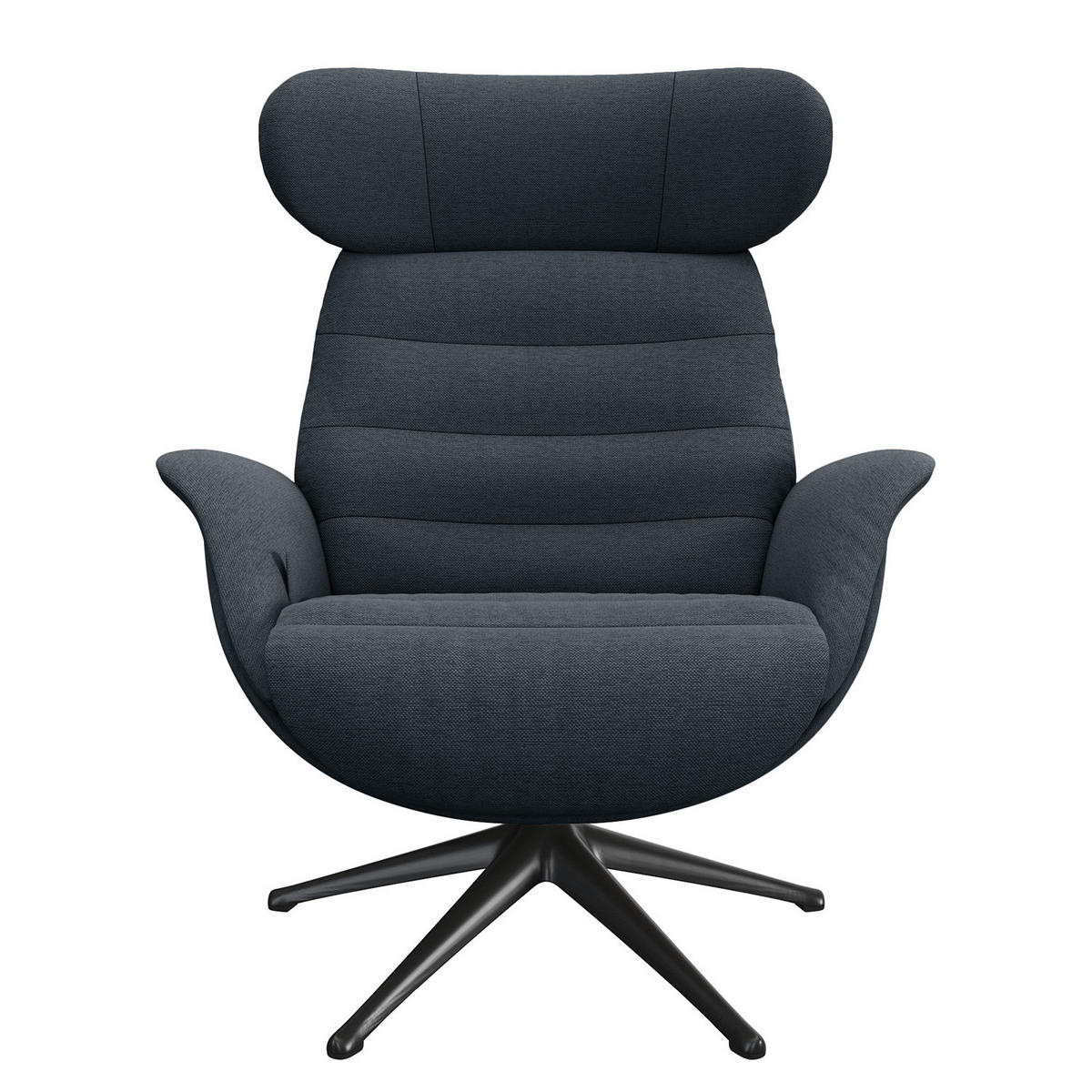 RELAXSESSEL - Grau, Textil/Metall (90/107/90cm) - home24