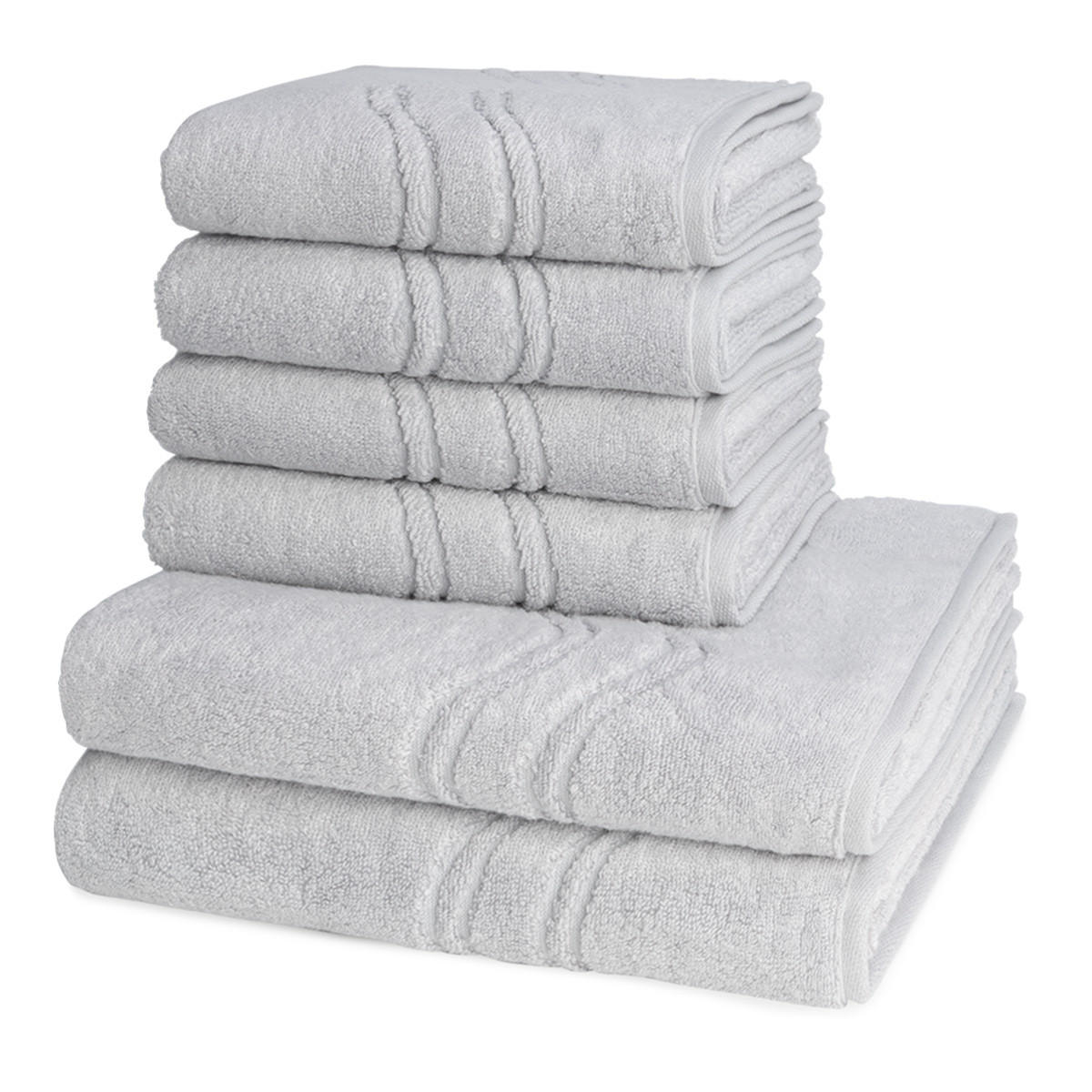 FROTTIERSET Cashmere feeling 6-teilig - Grau, Textil (50/100cm) - Ross