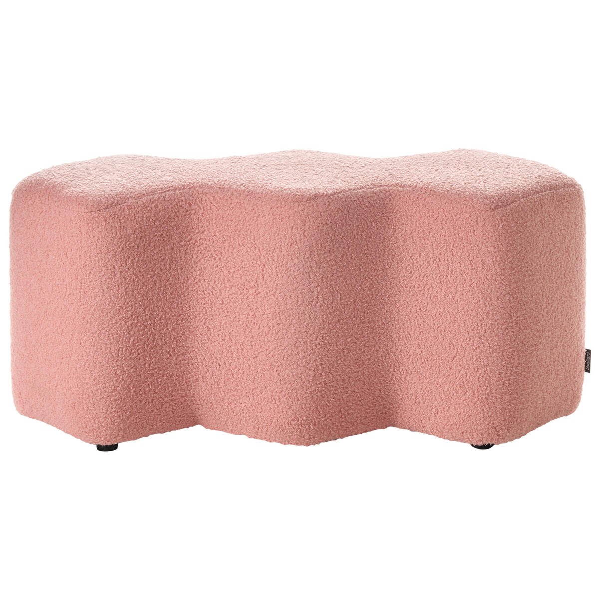 POLSTERBANK Bouclé Rosa Littleton - Pink, Textil (86/38/30cm) - Beliani