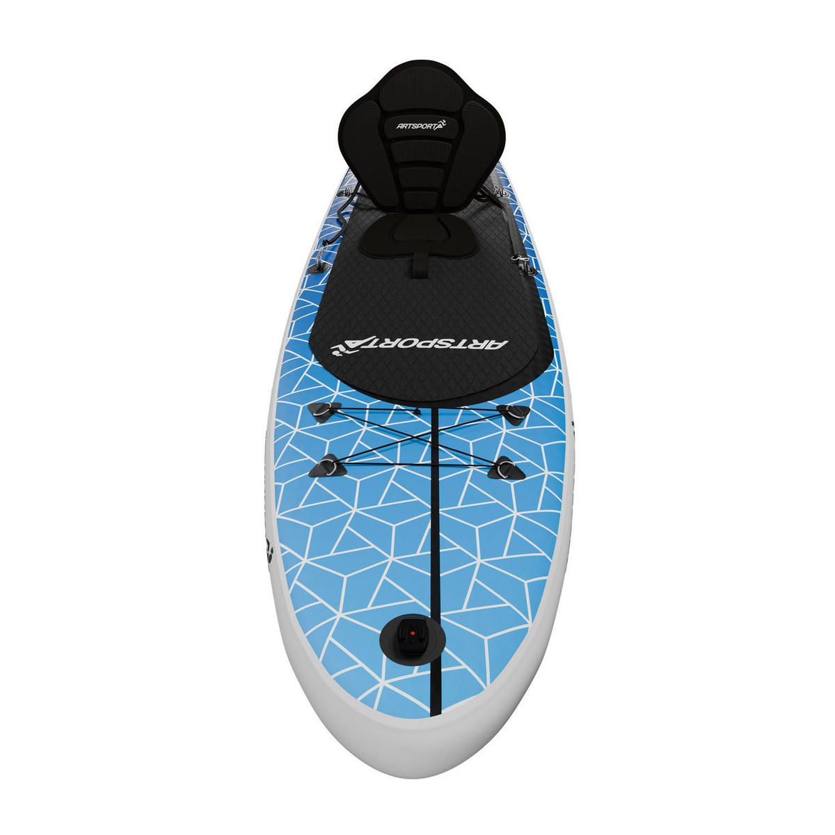 STAND UP Paddle Board Deep Ocean aufblasbar mit Kajak-Set - Blau, Kunststoff (320/77/15cm) - Artsport