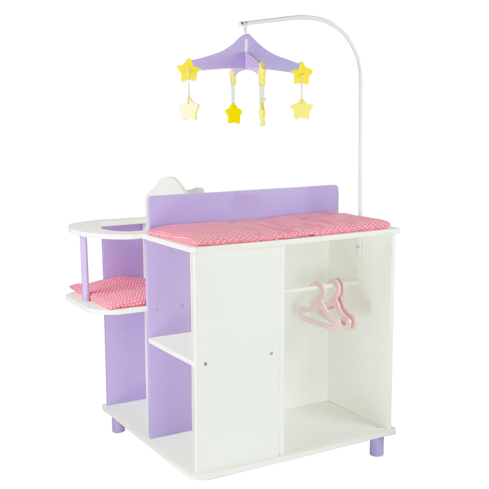 PUPPEN-WICKELTISCH, Mehrfarbig, 98cm - Multicolor, Holzwerkstoff (48/98/58cm) - Teamson Kids