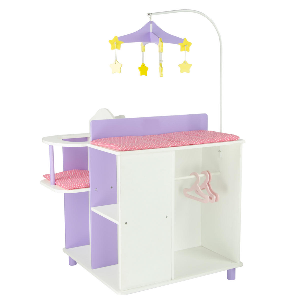 PUPPEN-WICKELTISCH, Mehrfarbig, 98cm - Multicolor, Holzwerkstoff (48/98/58cm) - Teamson Kids