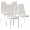 ESSZIMMERSTUHL 4er Set Julien 40 x 42 x 97 cm weiß - Weiß, Textil (42/97/40cm) - tectake