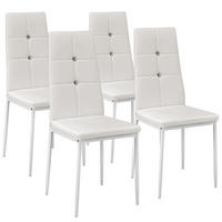 ESSZIMMERSTUHL 4er Set Julien 40 x 42 x 97 cm weiß - Weiß, Textil (42/97/40cm) - tectake