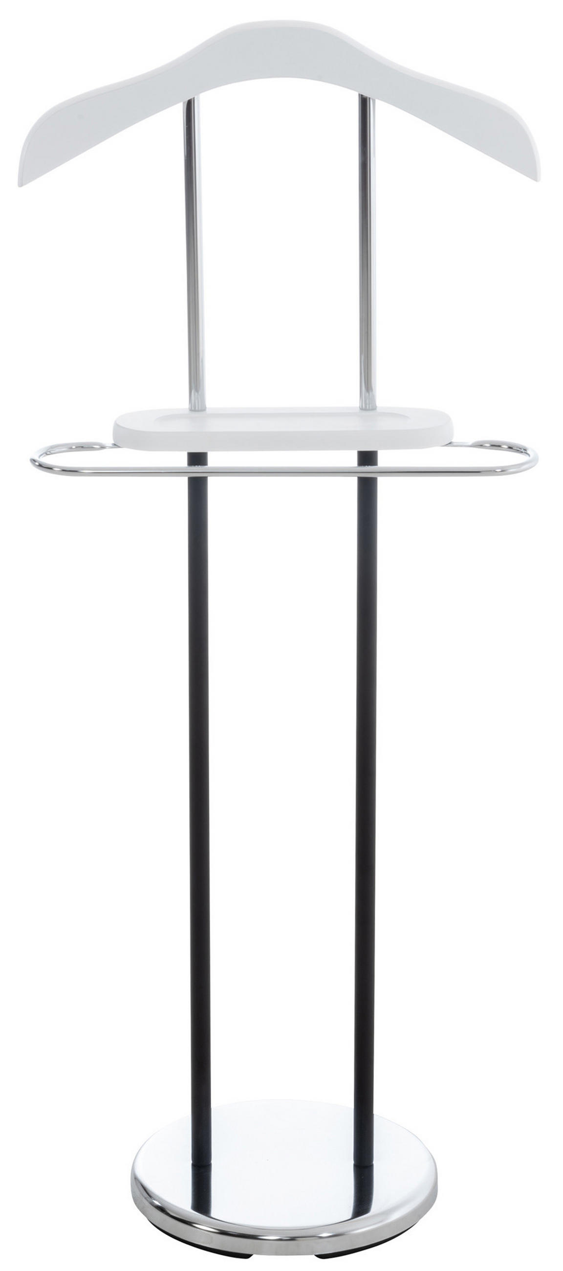 HERRENDIENER Metall weiß - Weiß, Metall (43/109/28cm) - CLP