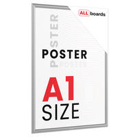 PLAKATRAHMEN, Klapprahmen A1-Format, Silber - Silberfarben, Metall (59.4/84.1/2.5cm) - ALLboards