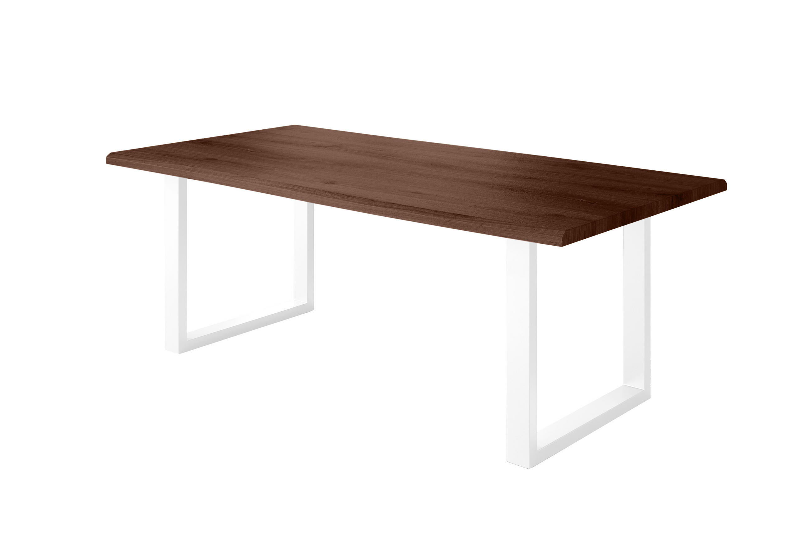 ESSTISCH JULIUS U - Nussbaumfarben/Weiß, Holz (100/240/77cm) - SAM