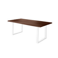 ESSTISCH JULIUS U - Nussbaumfarben/Weiß, Holz (100/240/77cm) - SAM