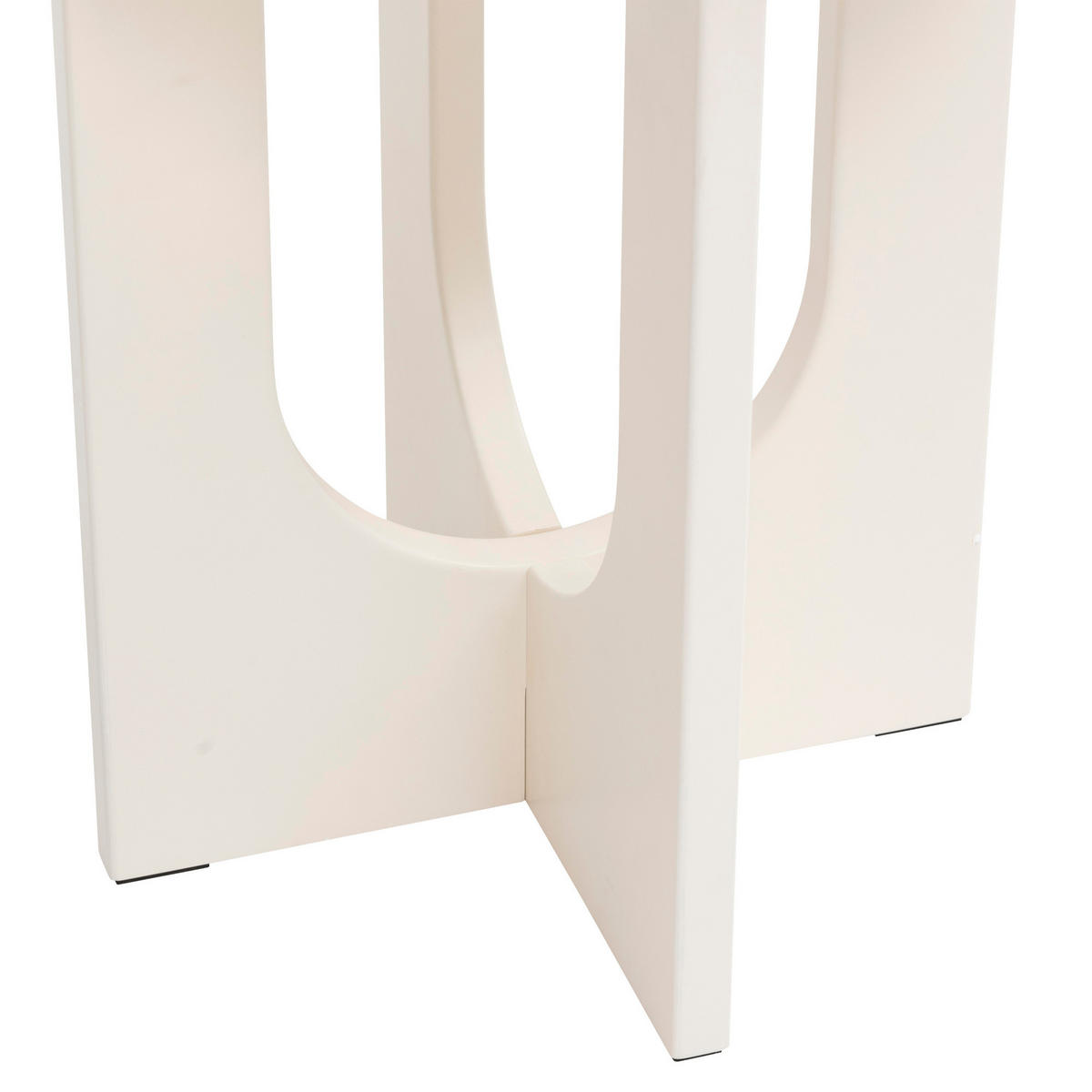 BEISTELLTISCH Bloom rund Beige 40/40/50,5 cm - Weiß, Holzwerkstoff (40/40/50.5cm) - Atmosphera Createur d´interieur