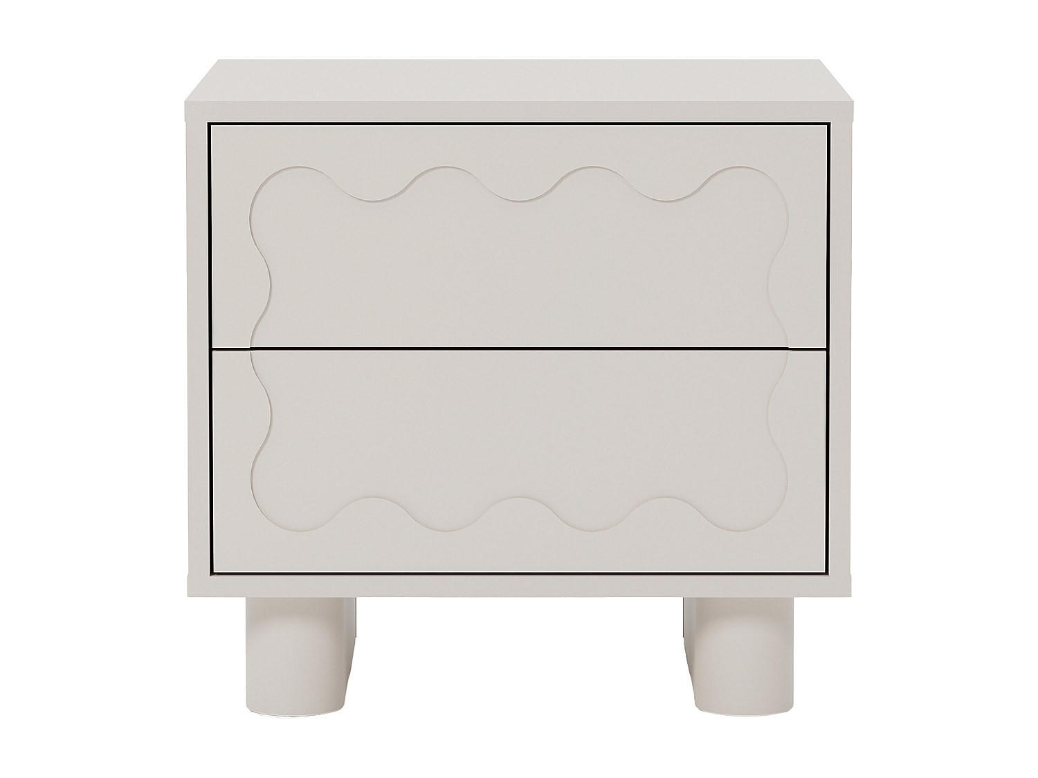 NACHTTISCH - 50 cmcm x 38 cmcm - Holz, Platte - Beige - ANEZA - Beige, Holz (50/48/38cm) - Vente-Unique